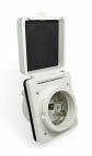 GNIAZDO ELEKTRYCZNE 230V/30A BIAŁE PVC, IP 56